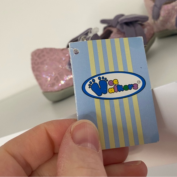 Wee Walkers Roberta Pink & Purple Sequinned Size 2 Baby Shoes - Picture 8 of 12